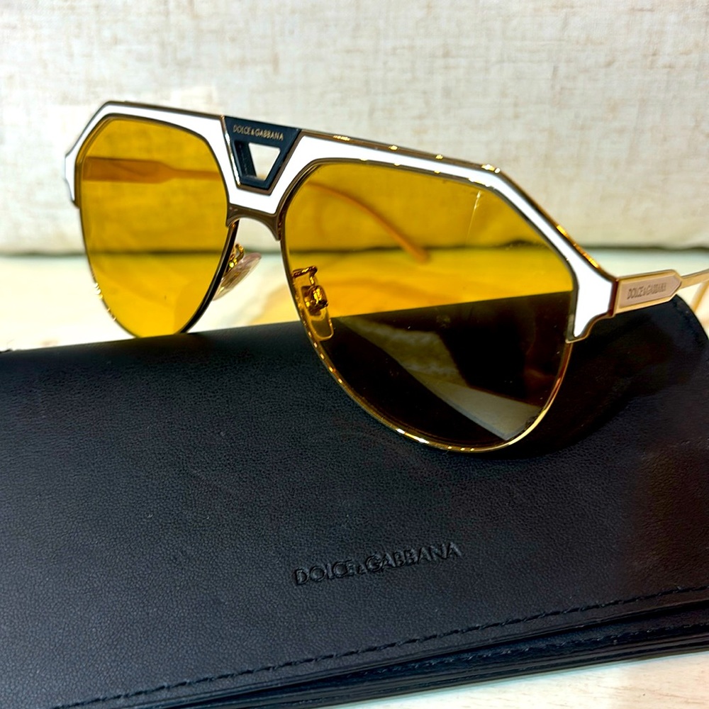 Authentic Dolce & Gabbana Men's Miami Sunglasses rare colors and yellow lenses.